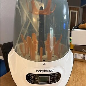 Baby Brezza Bottle Sterilizer and Dryer - White and Orange